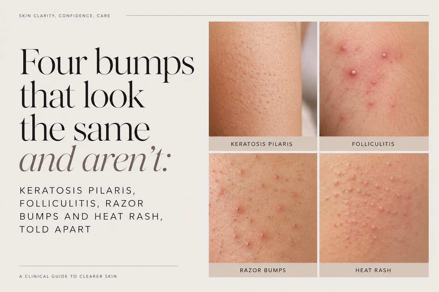 KP vs Folliculitis vs Razor Bumps vs Heat Rash | The Lotion