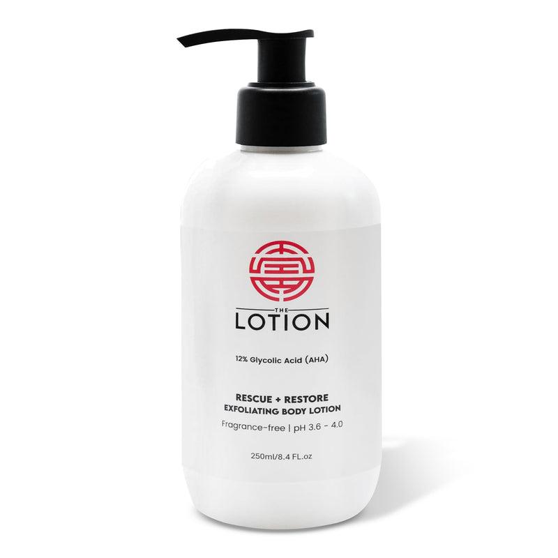The Lotion 12 per cent glycolic acid body lotion bottle